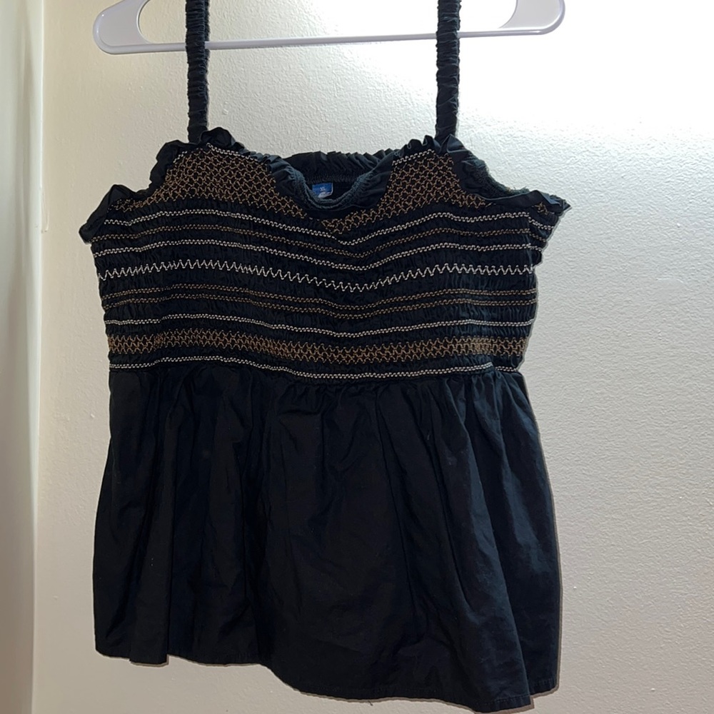 Sleeveless Smocked Babydoll Top